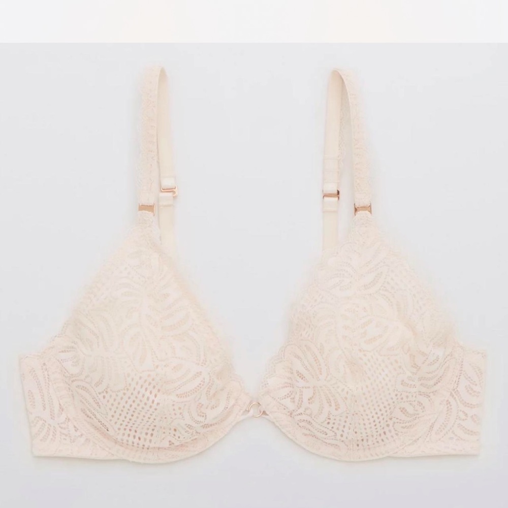 Aerie Lace Bra in Cream/Light Pink 32DD